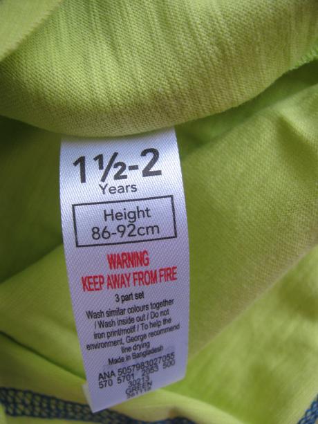 Zelenožluté bavlněné tričko s nápisem, george,92