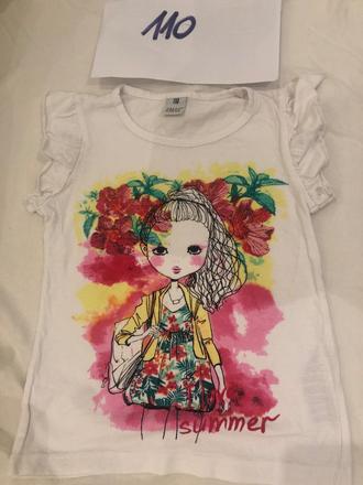 Bile tricko 110 s obrazkem summer, 110