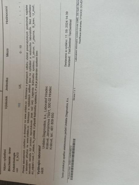 Je má krevní hodnota 102 U/L dostatečná v těhotenství?