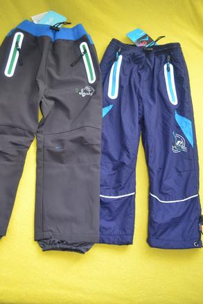 2x zimní a podz.kalhoty kugo softshellové,šusť., kugo,98