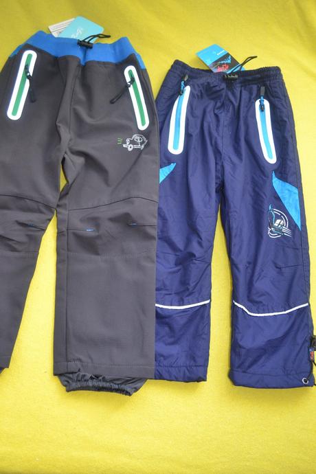2x zimní a podz.kalhoty kugo softshellové,šusť., kugo,98