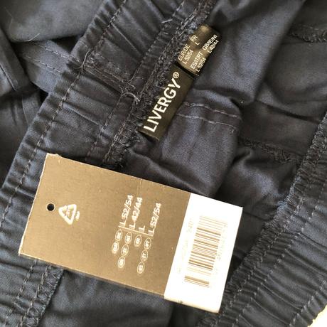 Modré plátěné pyžamové kalhoty, 