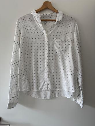 Bílá puntikatá košile bershka m/38, bershka,m
