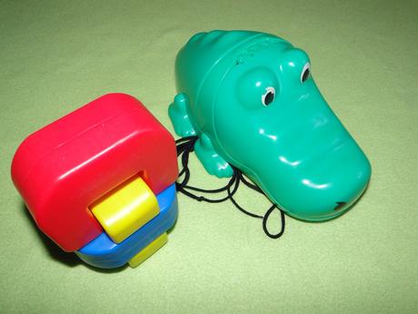 Velký krokodýl vkládací- polyká kostky, tahací,