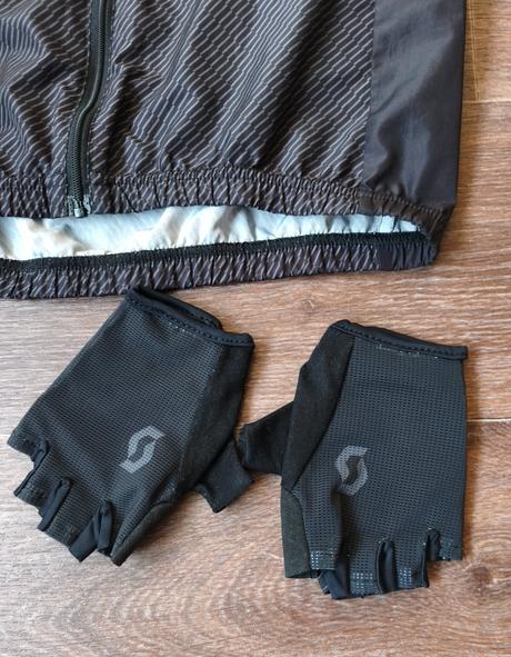 Dětská cyklistická bunda scott vel. l/152 + rukavi, 152