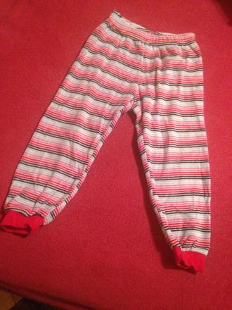 Dívčí teplé tepláky - tepláčky proužky, lupilu,86