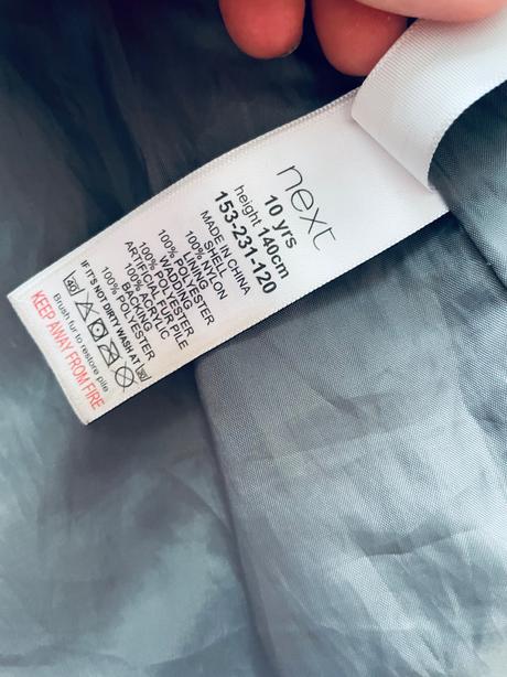 Stříbrná bunda přechod./slabá zima next - v.10 let, next,140