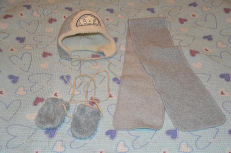 Zimní komplet - čepice - beranice, ušatka a šála, 74