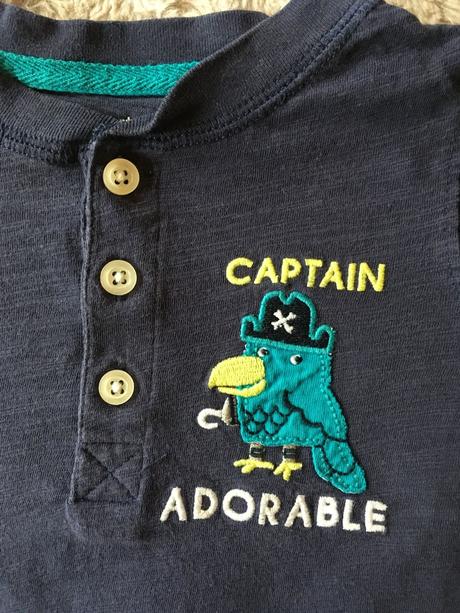 Modré tričko s papouškem, vel. 86, carter's,86