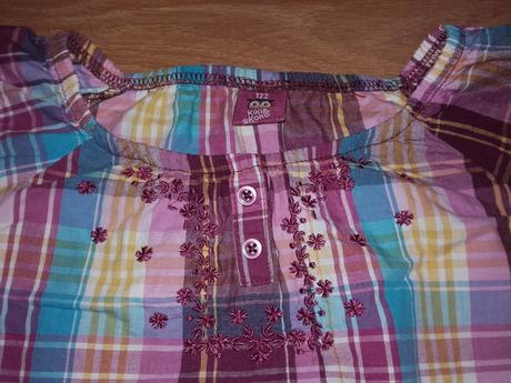 Károvaná košieľka s výšivkou, kiki&koko,122