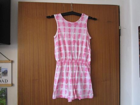 Pěkný bavl. letní vzorovaný overal, v pase guma, f&f,146