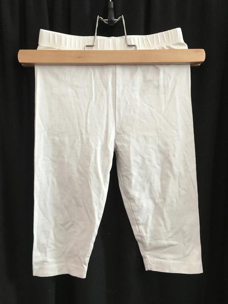 Vel. 110 kratší bílé legíny, 110