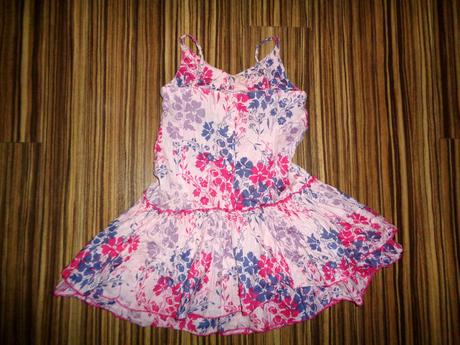 Vzdušné letní fialové šaty s květy, girl2girl,110