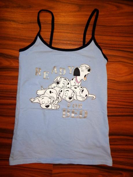 Krásné modré letní tílko - dalmatyn, disney,122