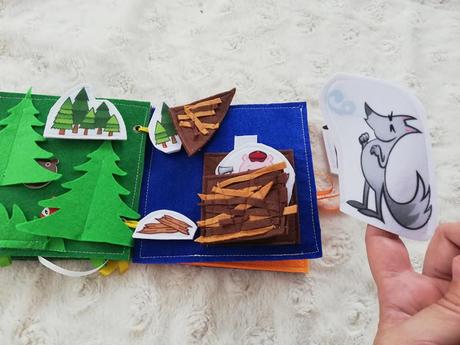 Quiet book tři prasátka,