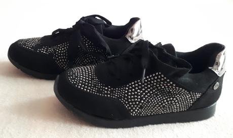 Dětské boty, botky, černé s kamínky, vel.32, 32