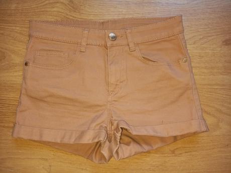 Béžové elastické kraťasy, h&m,152