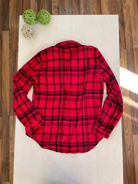 Červená káro košile s roll up, vel s, gate, gate,s