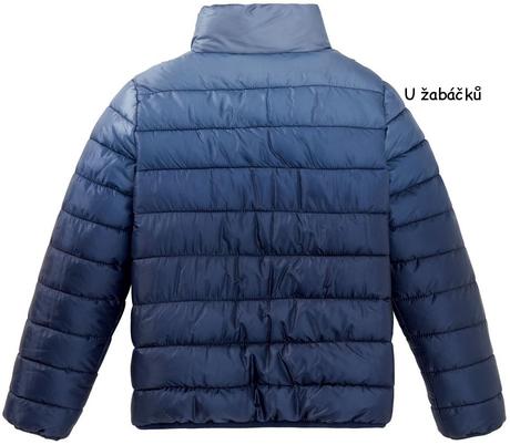 Modrá ombre bunda přechodová-zimní vel. 140, pepperts,140
