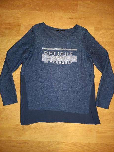 Modro-strieborný pull believe in yourself, vero moda,m