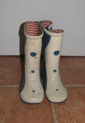 Modro-bílé holínky / gumáky - vel. 20/21, 20