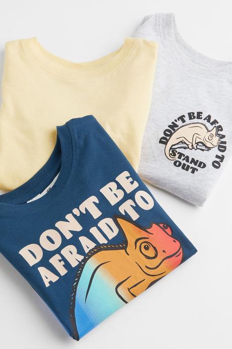 3-pack trička h&m sada chameleon vel. 122/128, h&m,122 / 128