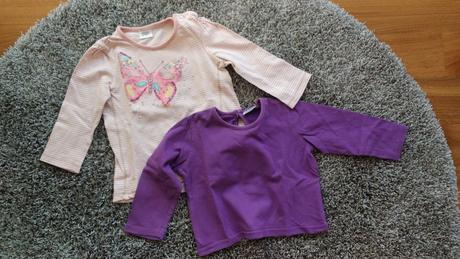 2x tričko / triko s dlouhým rukávem, f&f,74
