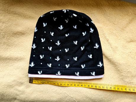 Dívčí dětská čepice beanie černá světle růžová, 