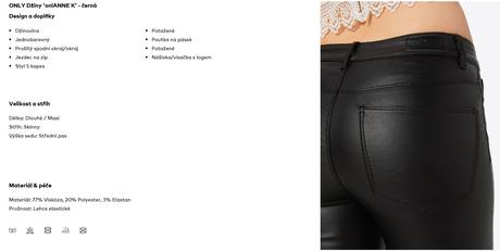 Voskované kalhoty v prodloužené délce only, vel. m, only,m