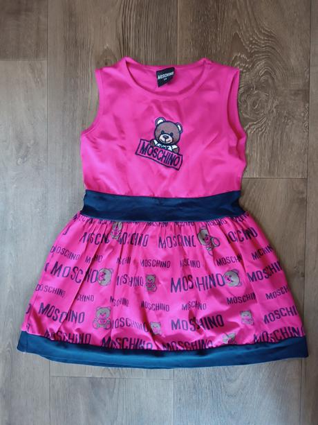 Letní šaty s medvídkem, zn. moschino,vel.98 (2-3r), moschino,98