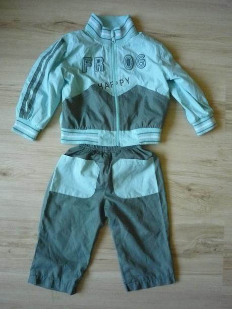 Bavlnou podšitá šusťákovka na mimi, frog,74