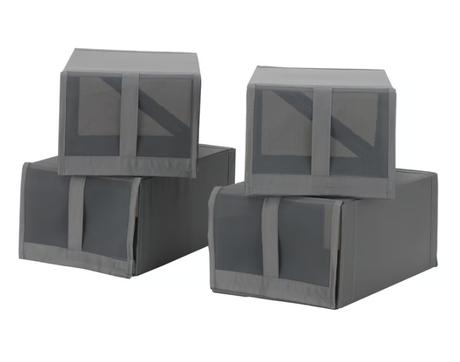 Krabice na obuv tmavě šedé - ikea nové,