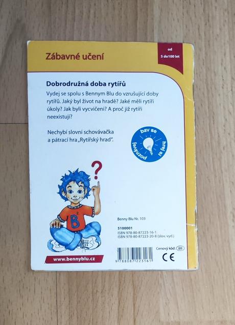 Kniha benny blu rytíři - kopí, kůň a jezdec, 