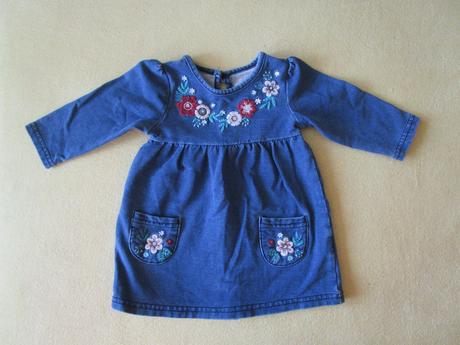 Velmi pěkné modré riflové šatečky, zn. george, george,56