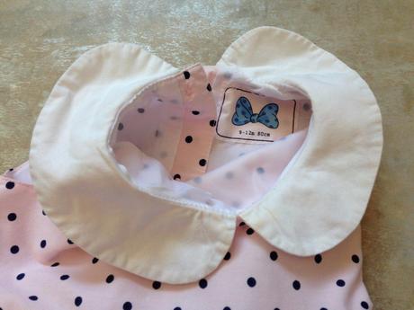 Šaty minnie myška růžová modrá 9-12m,80 cm spodnič, 80