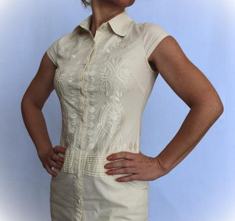 Letní bavlněné šaty s výšivkou love me vel. 36, s