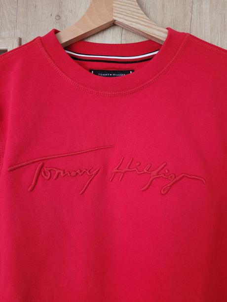 Pánská červená mikina, tommy hilfiger,s