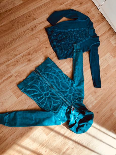 Modre tricko tyrkys-petrolejova barva 134/140, yigga,134