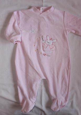 Aj55. sametový overal 3-6 měs., 68
