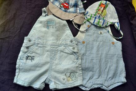 2x kvalitní kraťasy next a 2x nový klobouček, 50–62