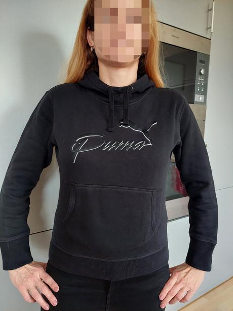 Mikina s kapucí černá puma, puma,m