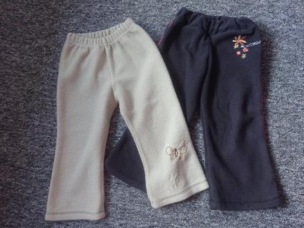 2x fleesové tepláky, vel. 98, 98