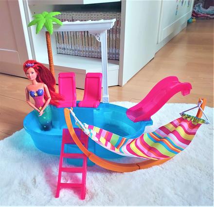 Bazén s houpačkou pro barbie panenku,