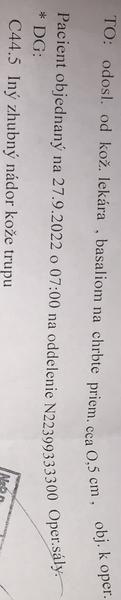 Máme zde rakovinu? Potřebujeme objasnit diagnózu a postup.