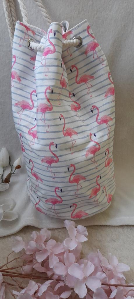 Plážová taška / pytel s plameňáky, 