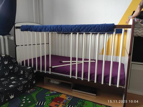 Dětská postýlka 140x70 s matrací a veškerým příslu, šířka (cm): 70,délka (cm): 140