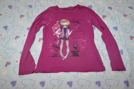 158 164 bavlněné triko dlouhý rukáv, 164