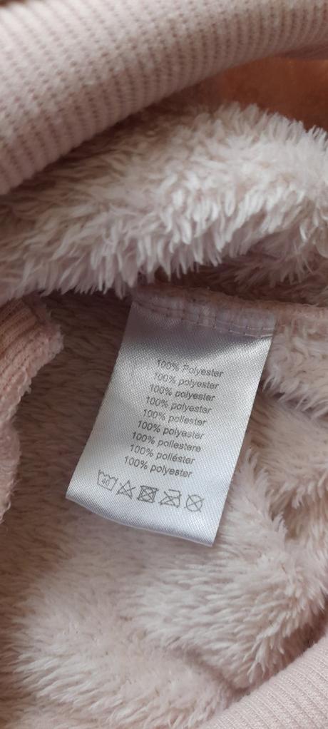 Plyšová dlouhá mikina s kapsami, xl