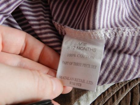 Triko dlouhý rukáv s proužky, 80