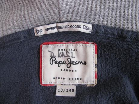 Bavlněná modrá mikina s kapucí pepe jeans, pepe jeans,140